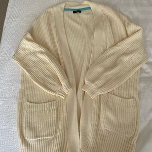 Urban outfitters long cream cardigan